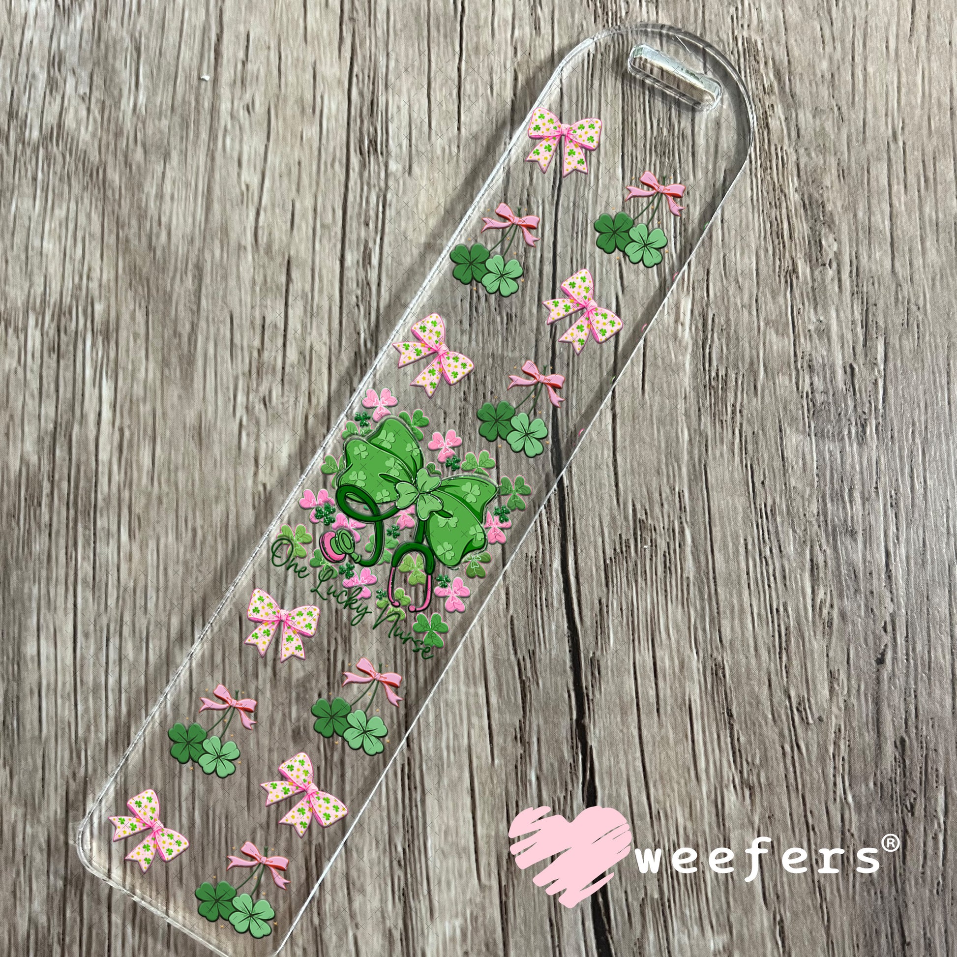 UV DTF Cup Wrap – One Lucky Nurse - Weefers Exclusive Bookmark Weefers