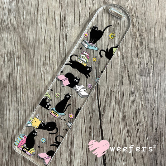 UV DTF Cup Wrap – Black Cats and Books Bookmark Weefers