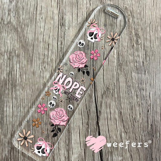 UV DTF Cup Wrap – Nope Not Today Pinks and Browns Bookmark Weefers