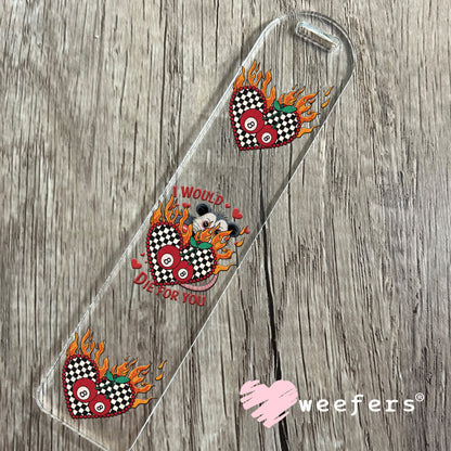 UV DTF Decal - Fire Heart Eight Balls Bookmark Weefers