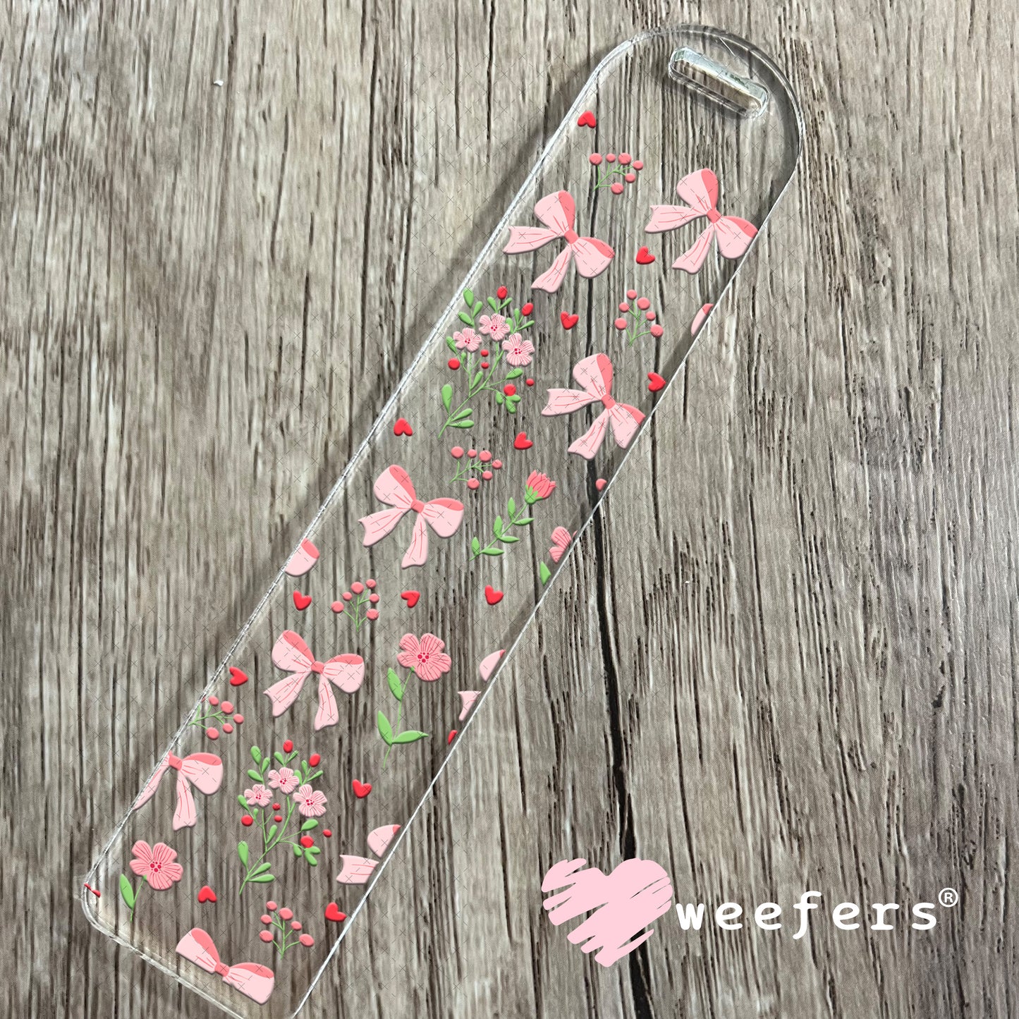 UV DTF Cup Wrap – Coquette Pink Bows Bookmark Weefers