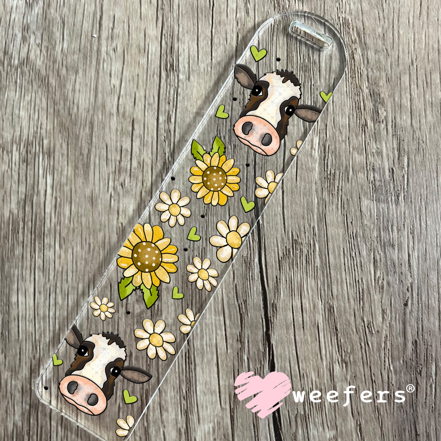 UV DTF Cup Wrap – Sunflower Cow Heads Bookmark Weefers