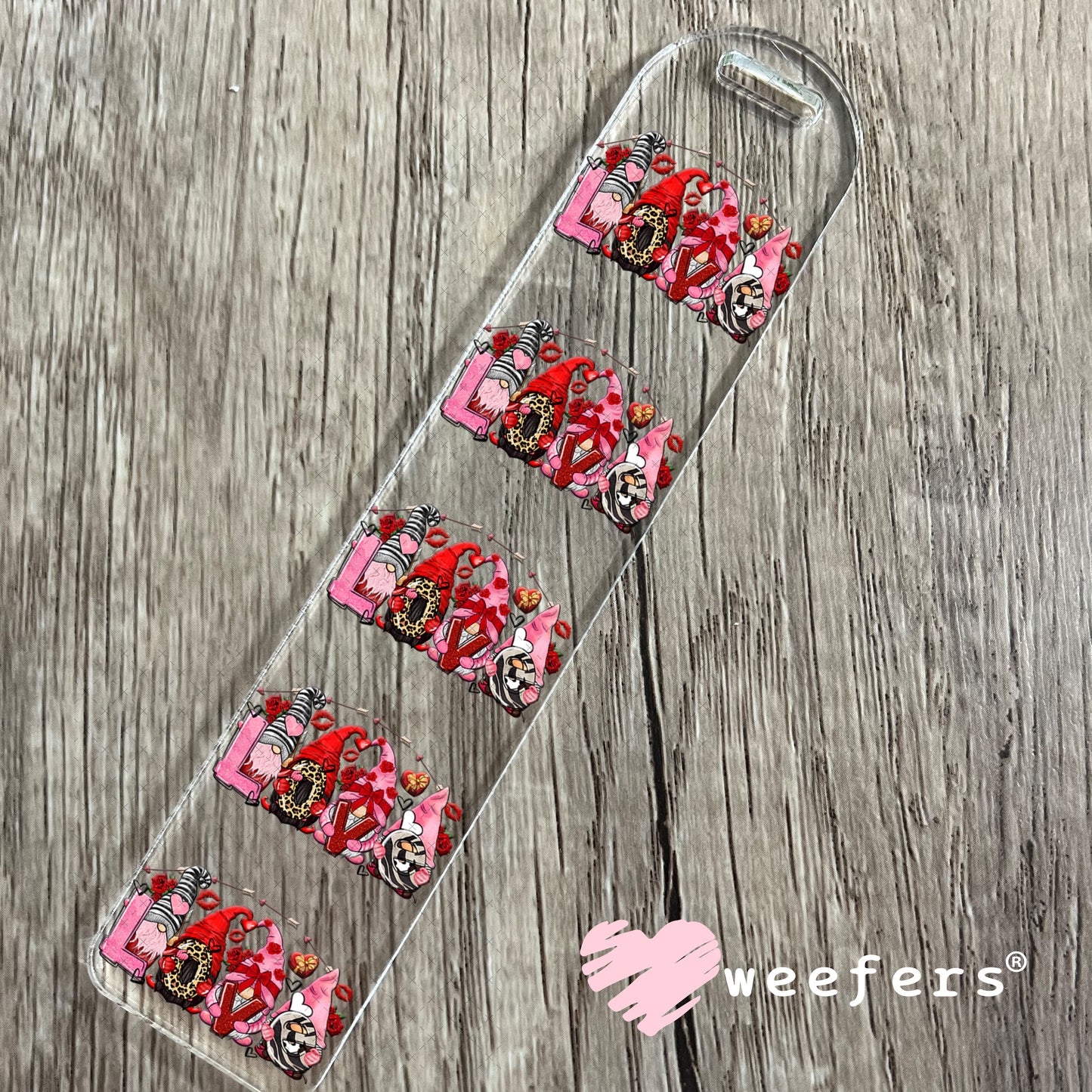 UV DTF Decal - Love Gnomes Valentine's Day Bookmark Weefers