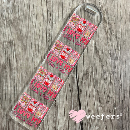 UV DTF Decal - I Love My Class a Latte Valentine's Day Bookmark Weefers