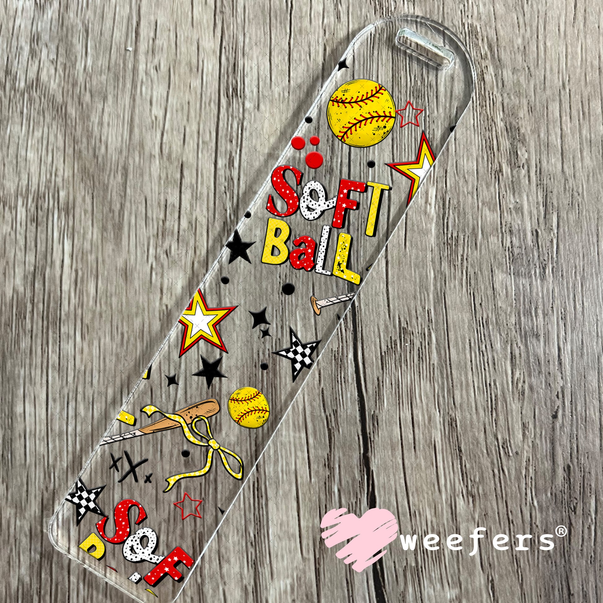UV DTF Cup Wrap – Softball Bats and Balls Bookmark Weefers