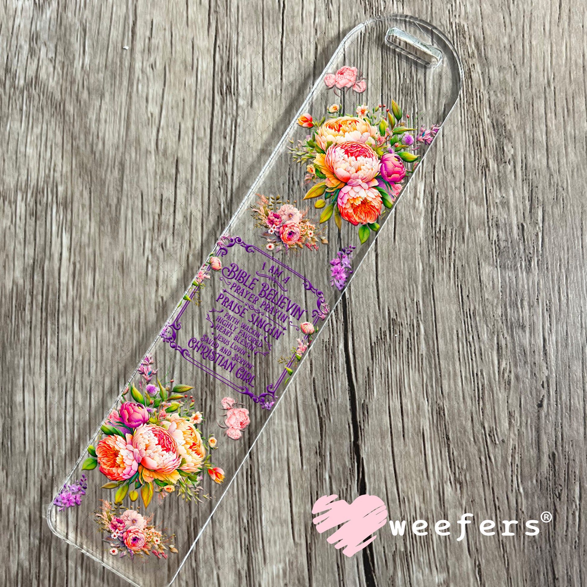 UV DTF Cup Wrap – I am a Bible Believing Prayer Prayin' Bookmark Weefers