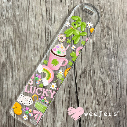 UV DTF Cup Wrap – Lucky Green and Pink Balloon Dog Bookmark Weefers