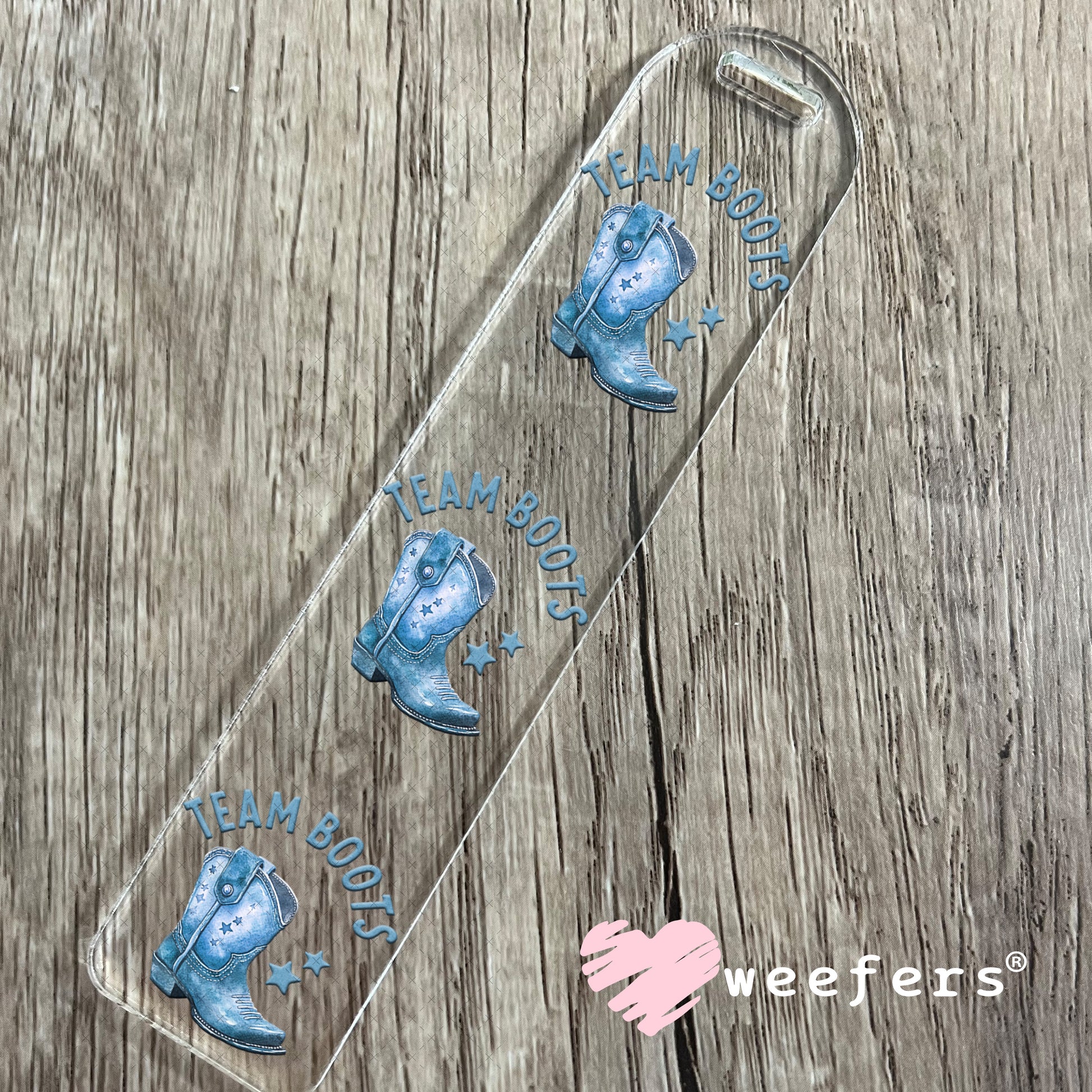 UV DTF Decal - Team Boots Baby Shower Gender Reveal Boy Bookmark Weefers