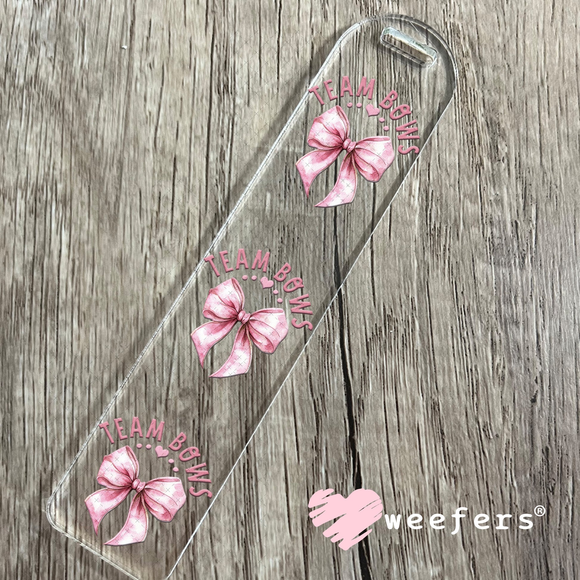 UV DTF Decal - Team Bows Baby Shower Gender Reveal Girl Bookmark Weefers