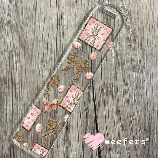 UV DTF Cup Wrap – Rose Gold Bunnies and Bows - Weefers Exclusive Bookmark Weefers