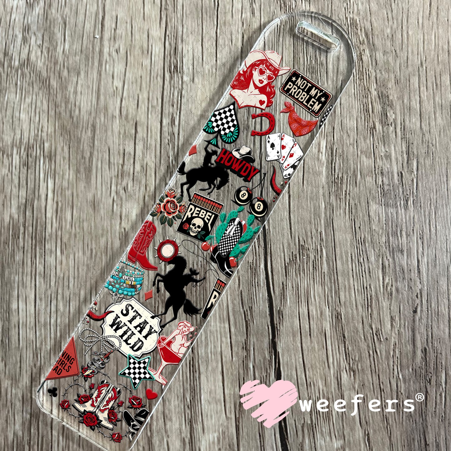 UV DTF Cup Wrap – Stay Wild Cowgirl Sass Bookmark Weefers