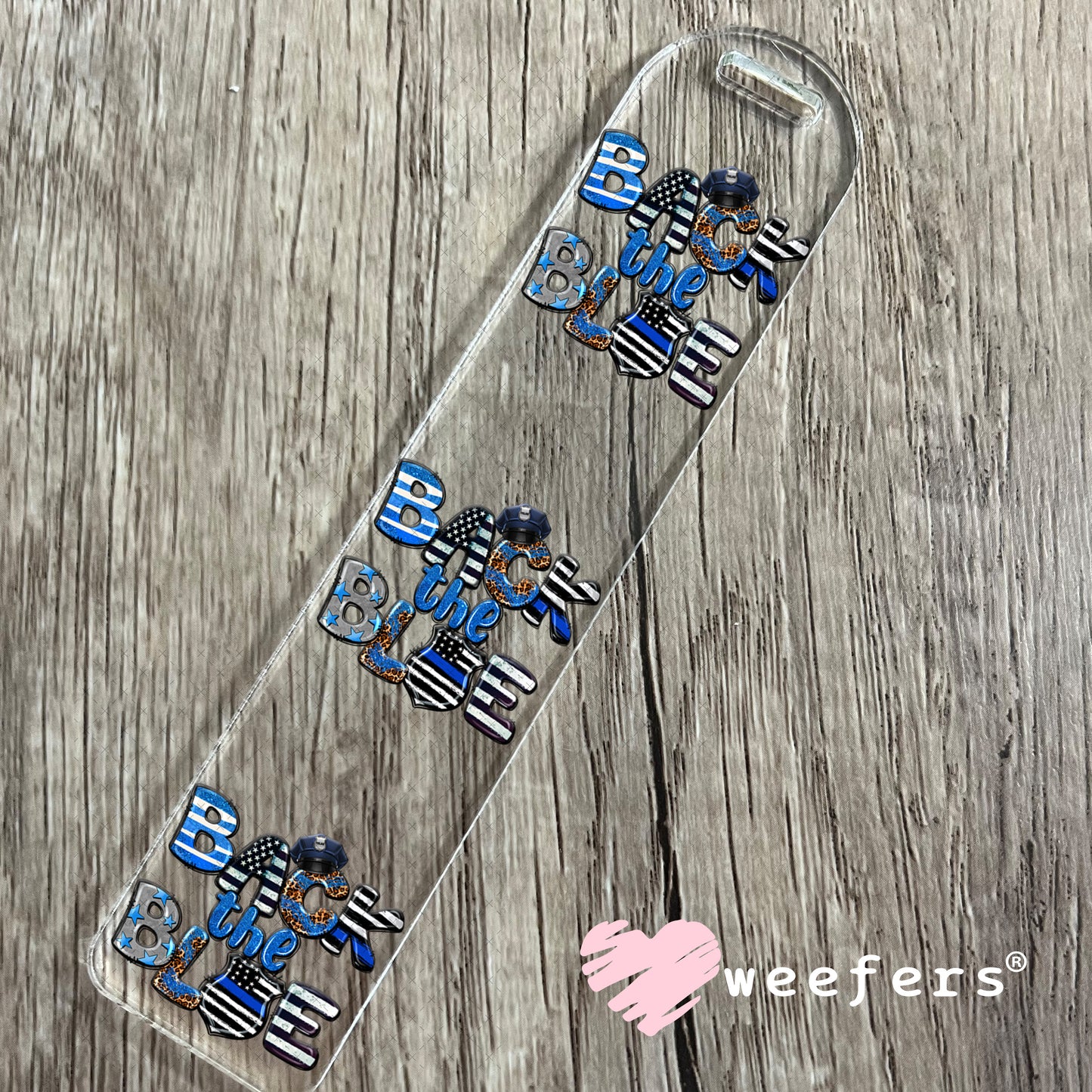 UV DTF Decal - Back the Blue Bookmark Weefers