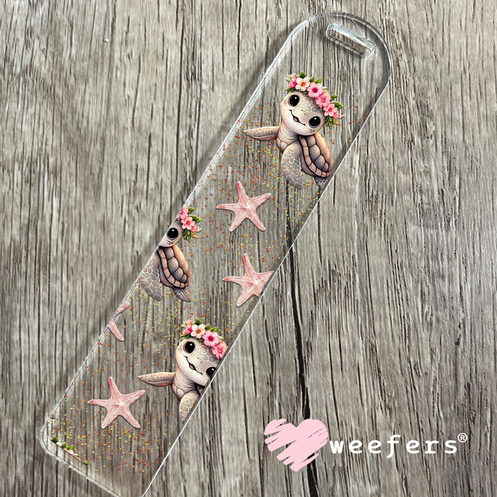 UV DTF Cup Wrap – Baby Sea Turtles Tan and Peach Bookmark Weefers