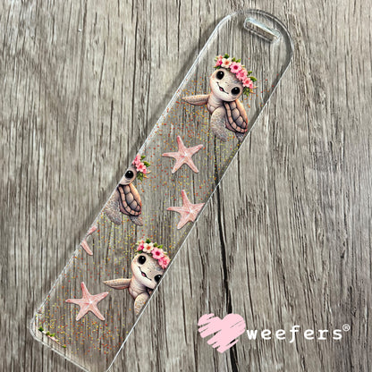 UV DTF Cup Wrap – Baby Sea Turtles Tan and Peach Bookmark Weefers
