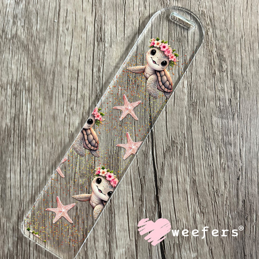 UV DTF Cup Wrap – Baby Sea Turtles Tan and Peach Bookmark Weefers