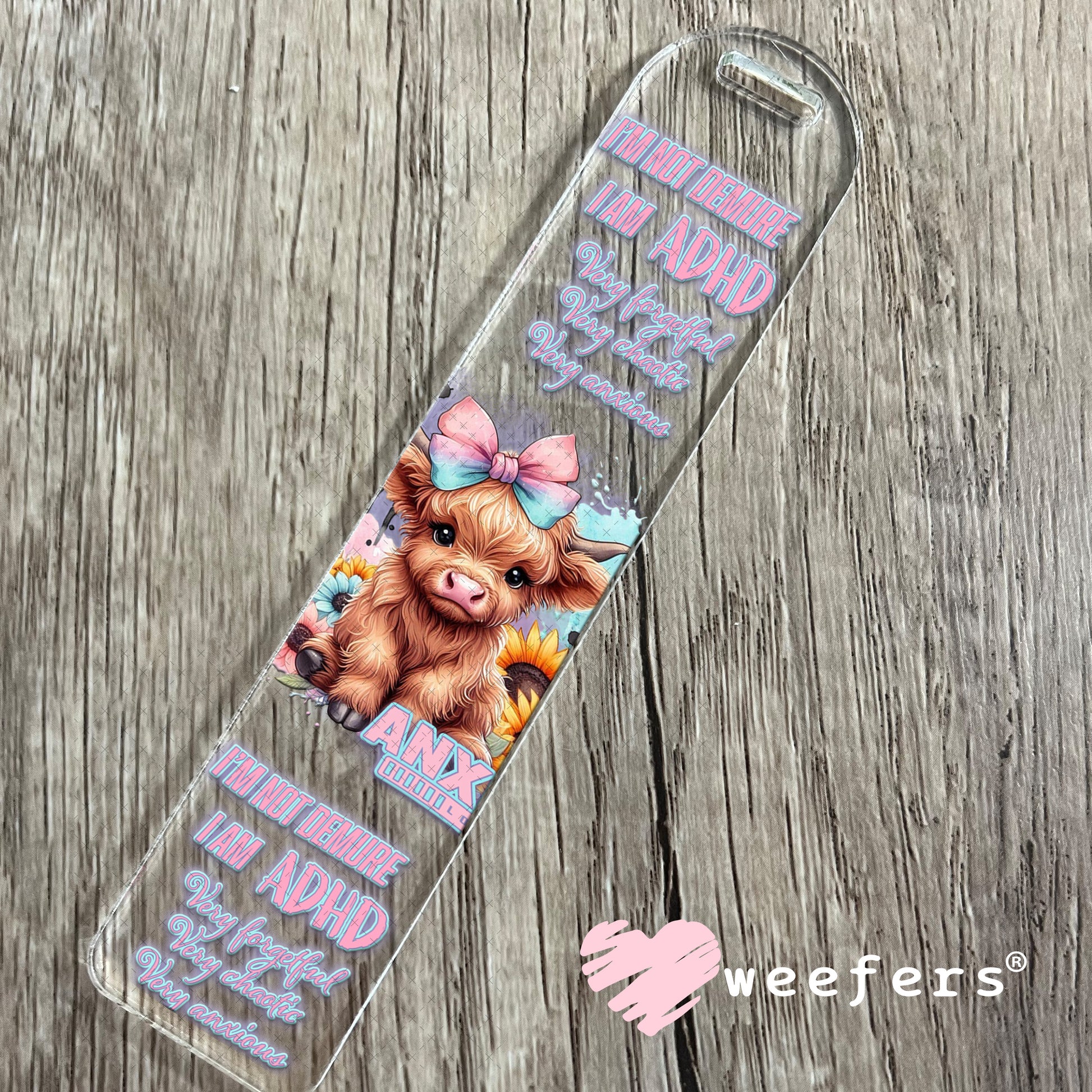 UV DTF Cup Wrap – I'm not Demure Cute Highlander Cow Bookmark Weefers