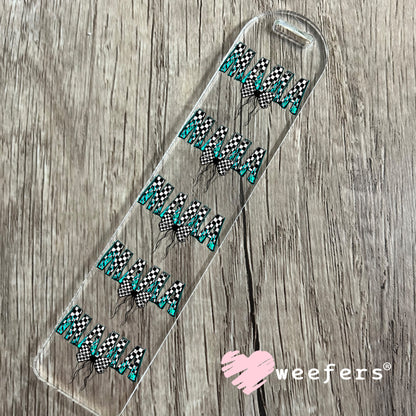 UV DTF Decal - Mama Checkered Teal