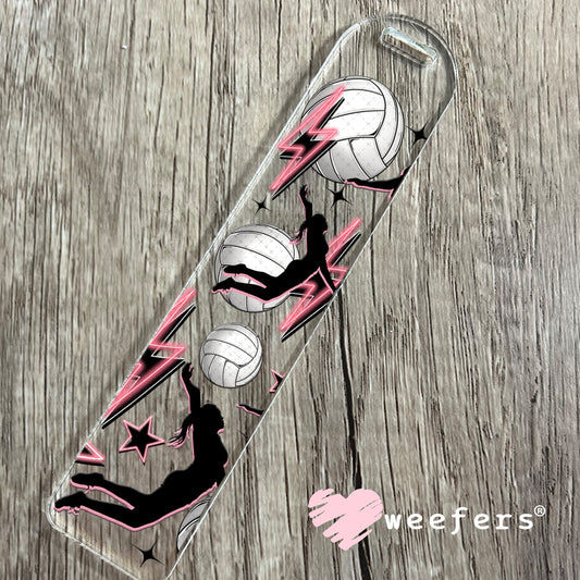 UV DTF Cup Wrap – Volleyball Pink and Black Spiking Bookmark Weefers