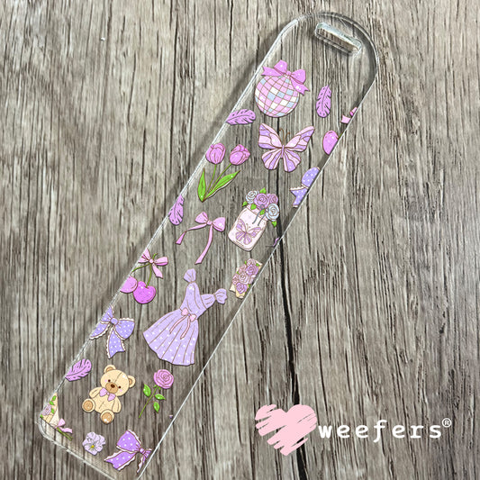 UV DTF Cup Wrap – Cottagecore Purple Girly Bookmark Weefers