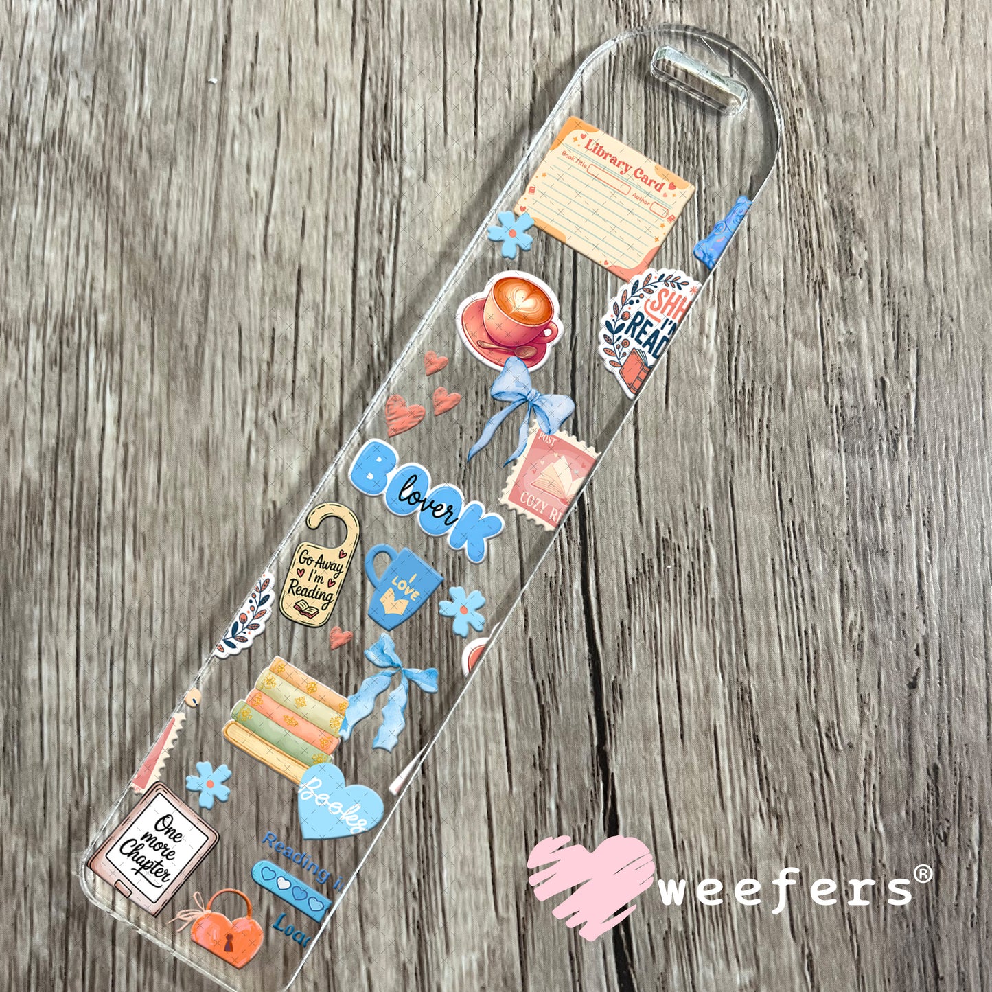 UV DTF Cup Wrap – One More Chapter Blue Bookmark Weefers