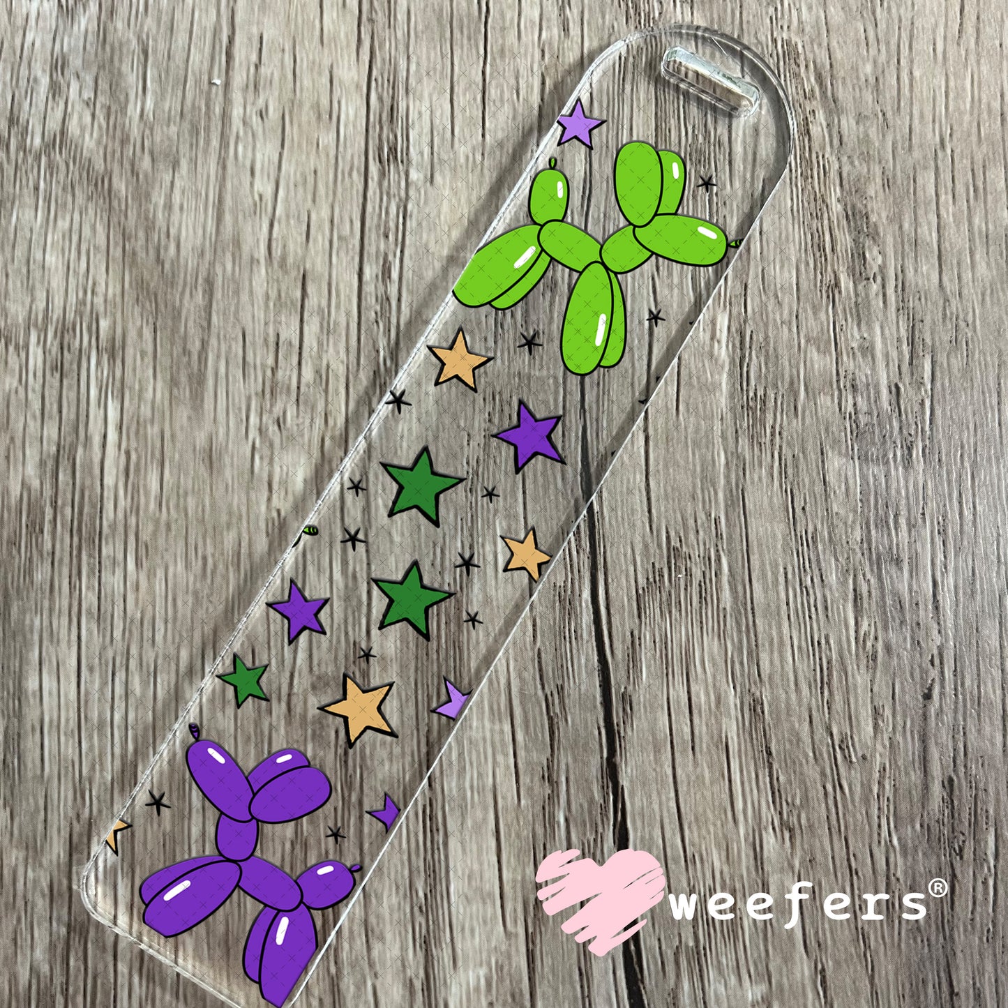 UV DTF Cup Wrap – Mardi Gras Balloon Dogs Bookmark Weefers