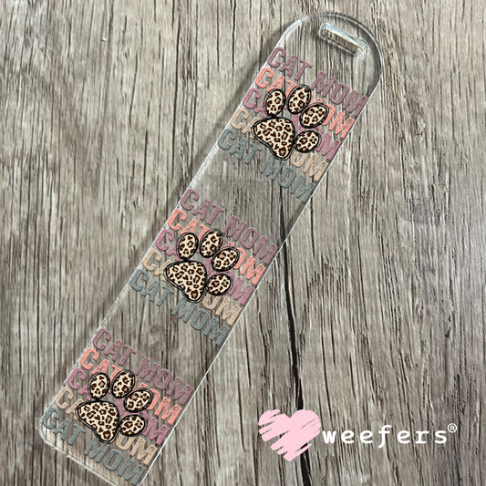 UV DTF Decal - Cat Mom Leopard Paw Bookmark Weefers