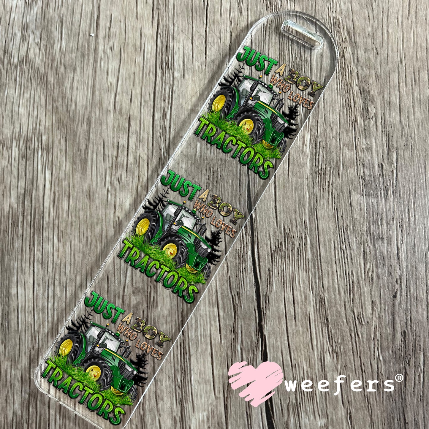 UV DTF Decal - Just a Boy Who Loves Tractors Bookmark Weefers