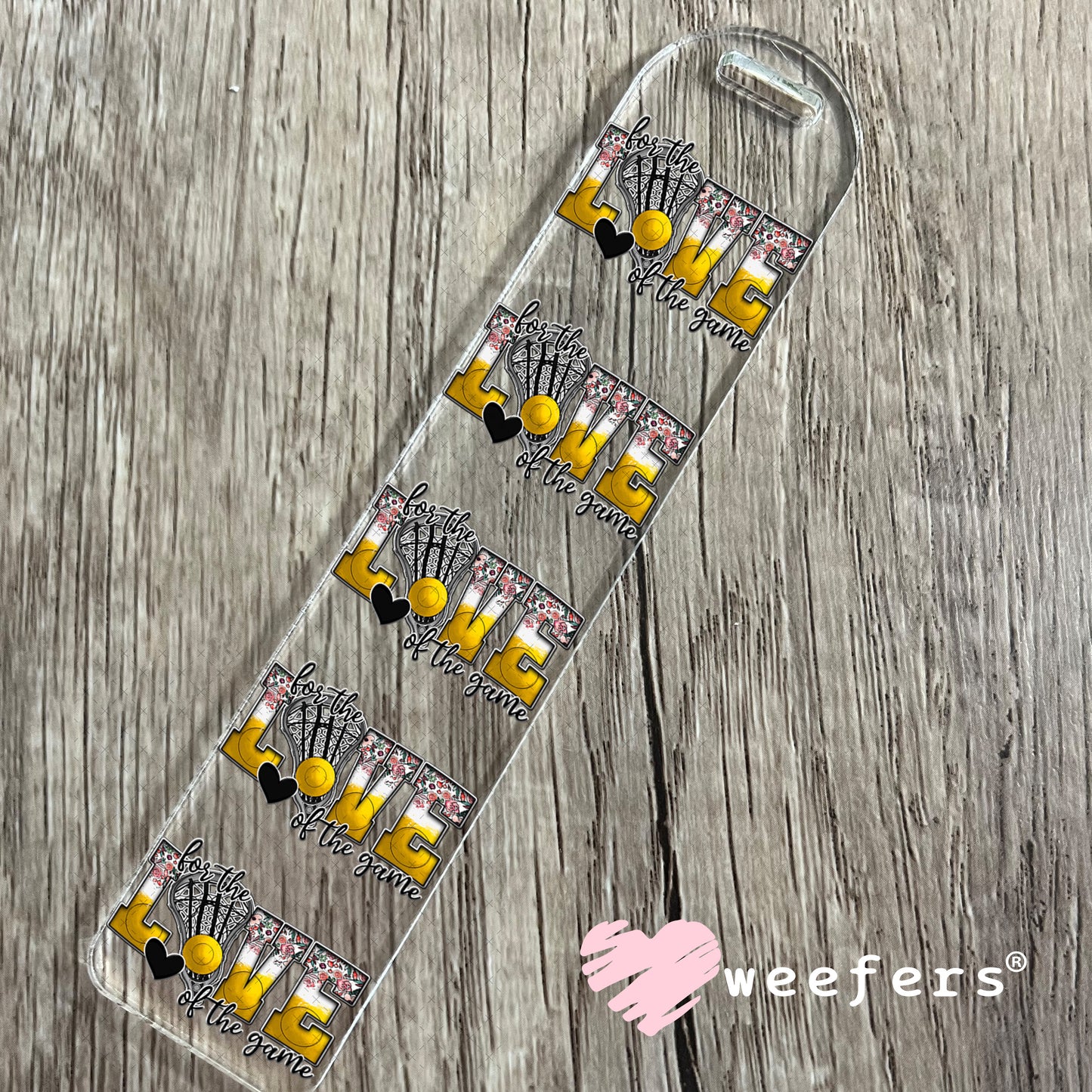 UV DTF Decal - For the Love of the Game Lacrosse Bookmark Weefers