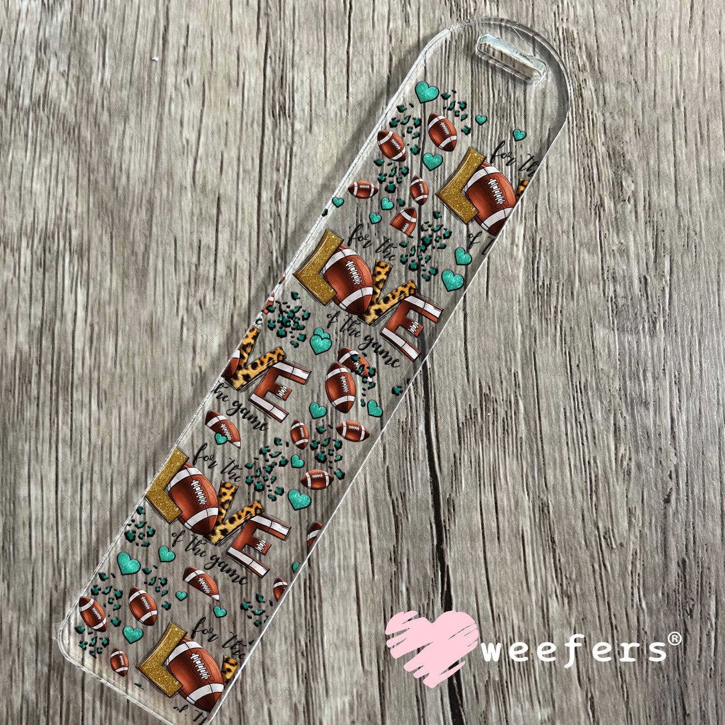 UV DTF Cup Wrap – For the Love of the Game Football Bookmark Weefers