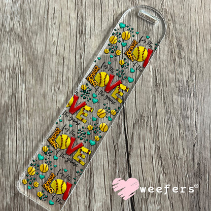 UV DTF Cup Wrap – For the Love of the Game Softball Bookmark Weefers