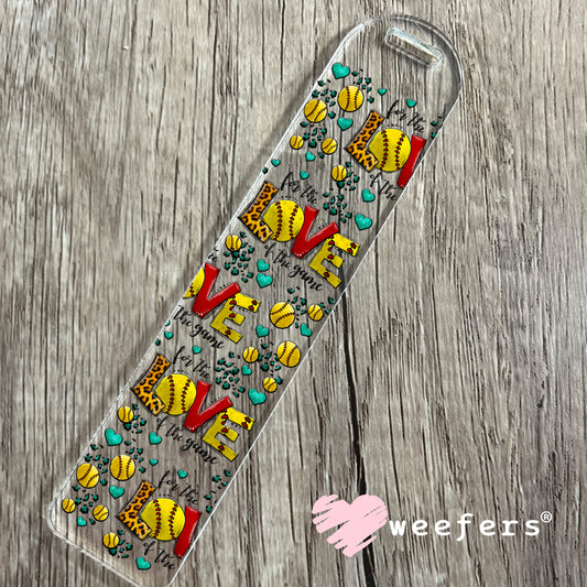 UV DTF Cup Wrap – For the Love of the Game Softball Bookmark Weefers