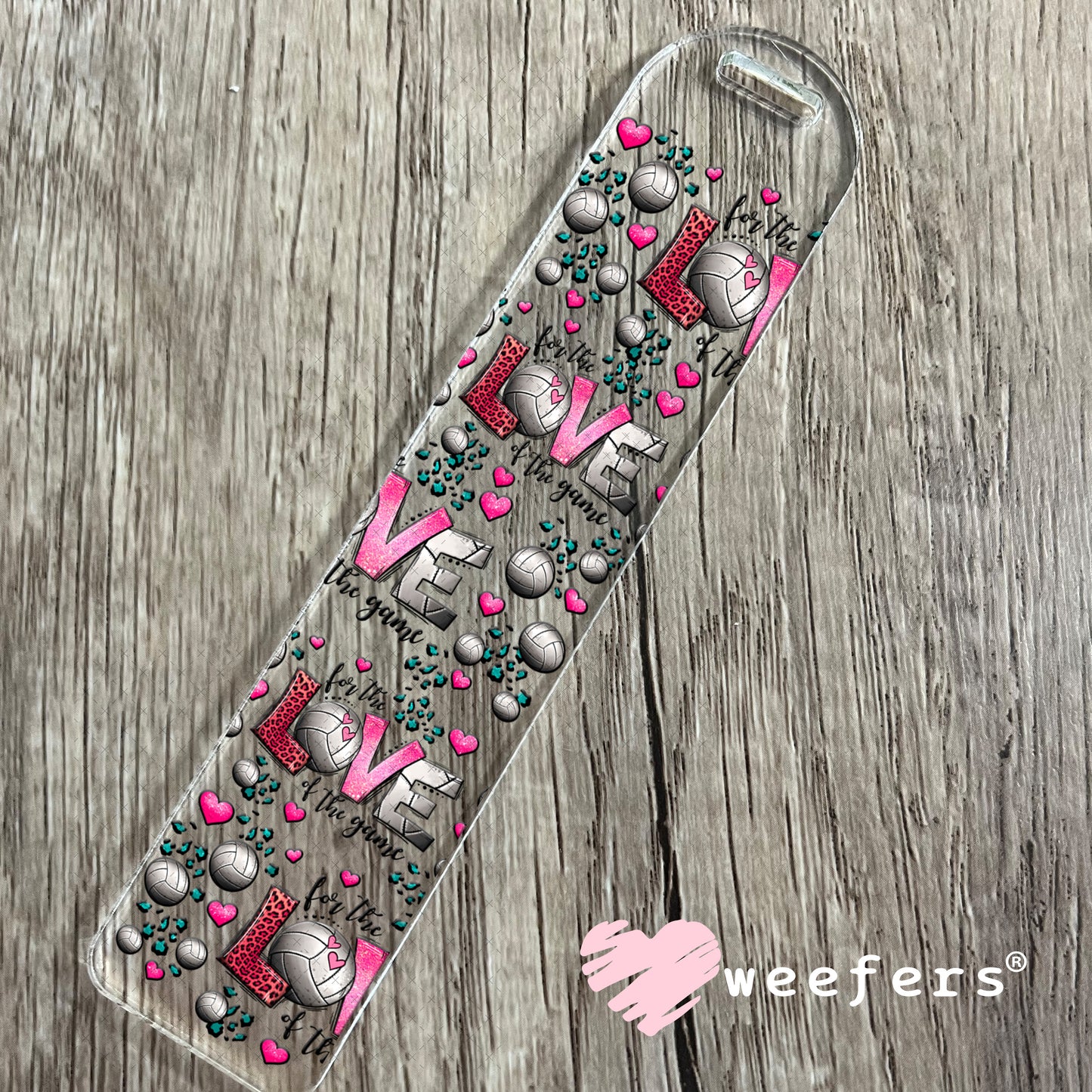 UV DTF Cup Wrap – For the Love of the Game Volleyball Bookmark Weefers