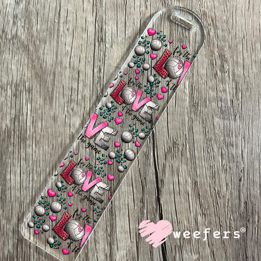 UV DTF Cup Wrap – For the Love of the Game Volleyball Bookmark Weefers