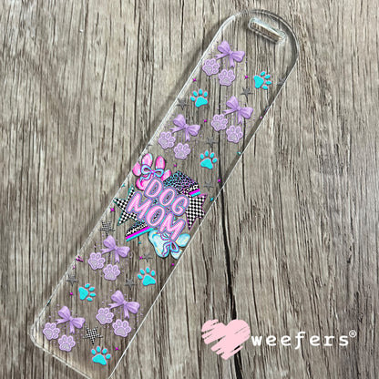 UV DTF Cup Wrap – Dog Mom Lilac Blue - Weefers Exclusive Bookmark Weefers