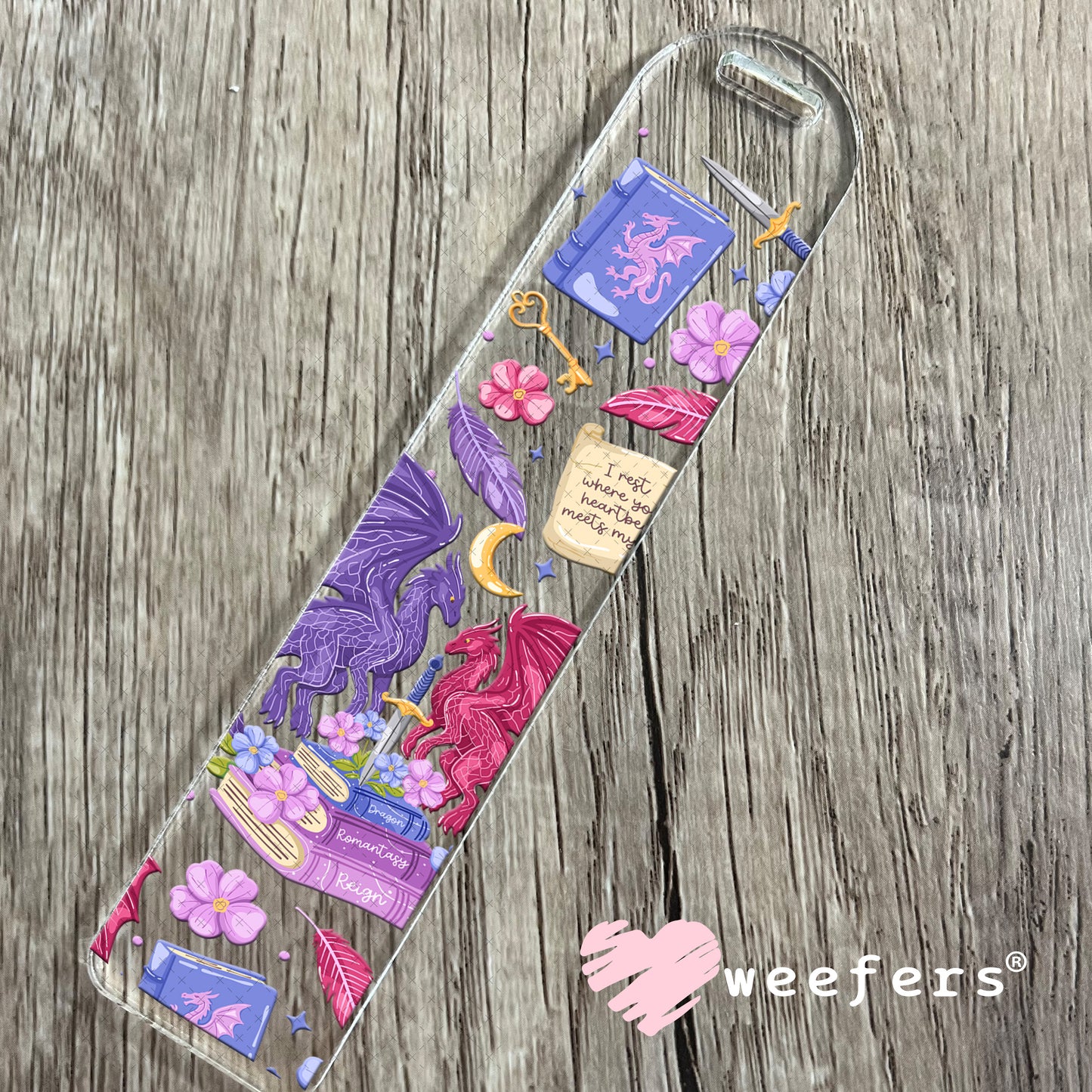 UV DTF Cup Wrap – Fantasy Romance Book Lover Bookmark Weefers