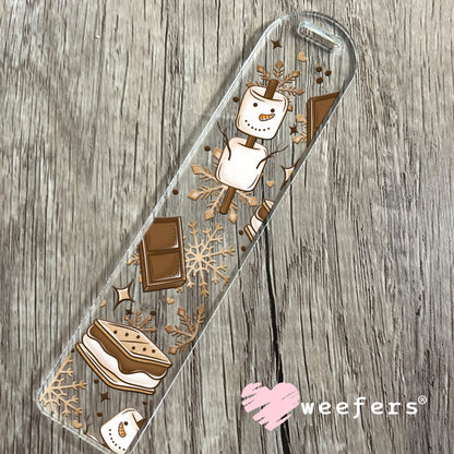 Smores Snowmen UV DTF Bookmark Decal