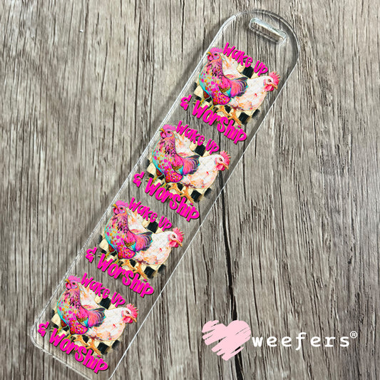UV DTF Decal - Wake Up and Worship Bookmark Weefers