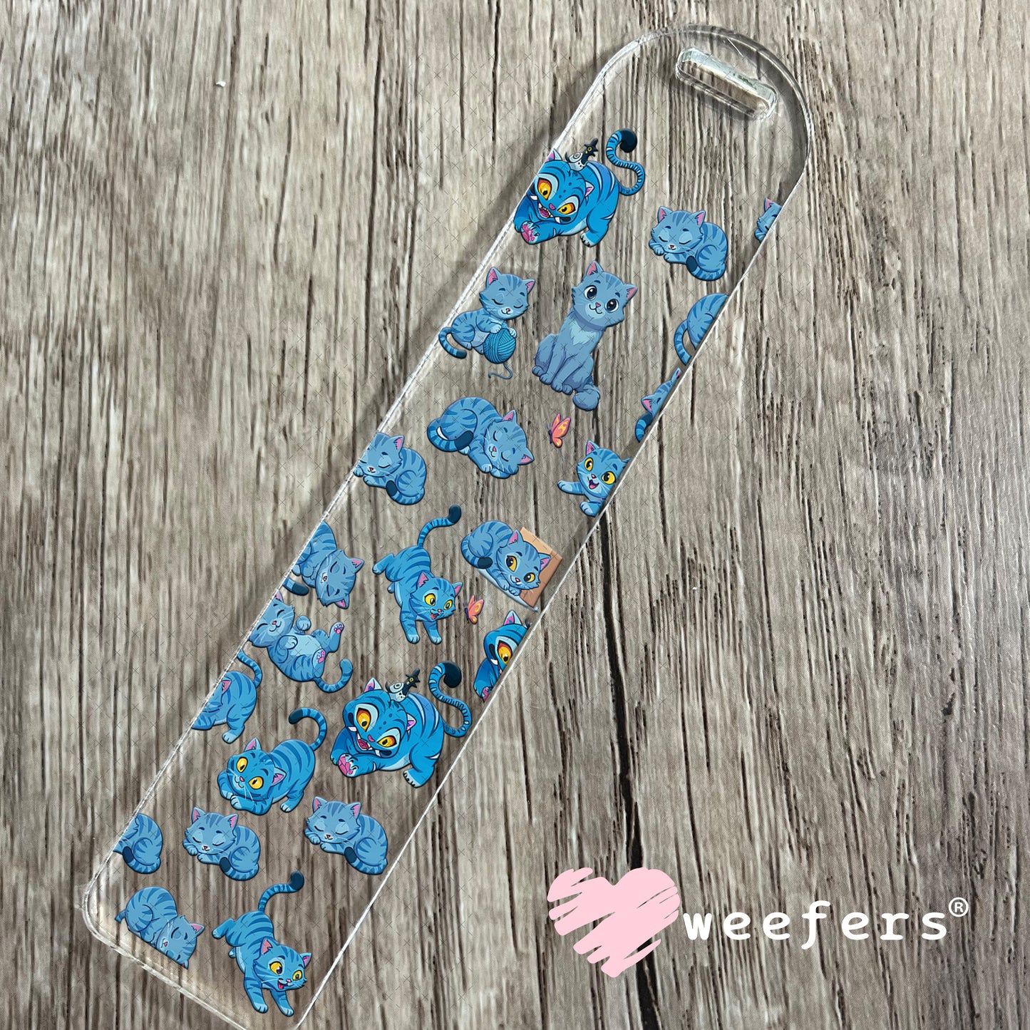 UV DTF Cup Wrap – Blue Cat Bookmark Weefers
