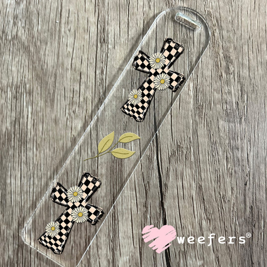 UV DTF Decal - Checkered Cross Bookmark Weefers