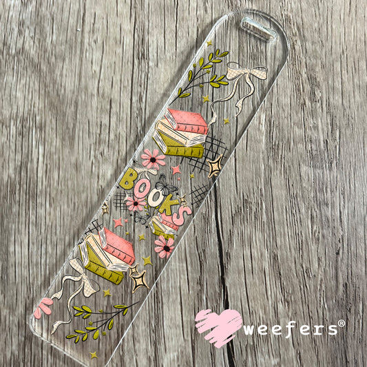 UV DTF Cup Wrap – Books Green and Coral Bookmark Weefers