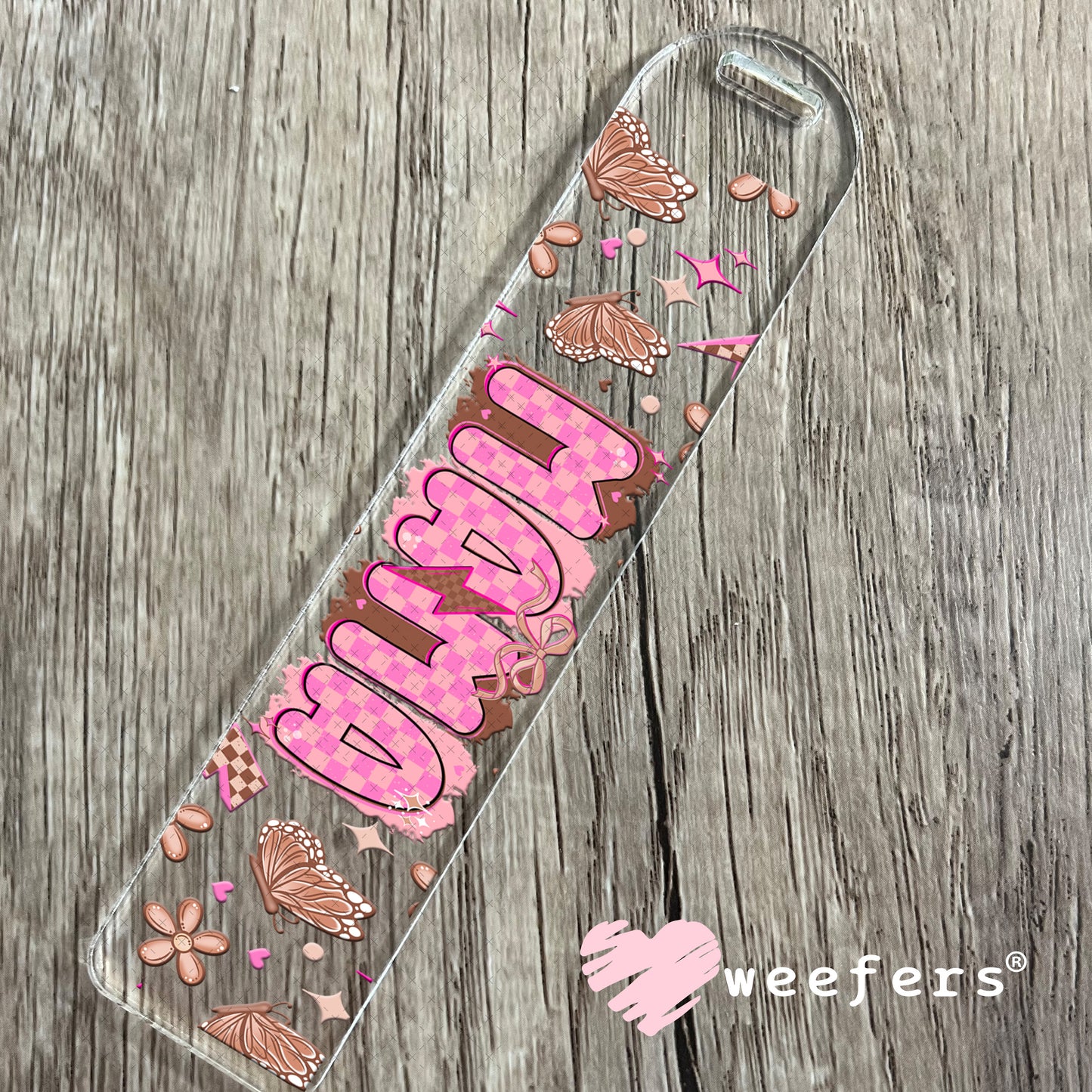 UV DTF Cup Wrap – Mama Brown and Pink Bookmark Weefers