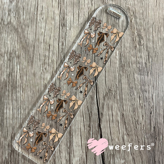 UV DTF Decal - Brown Leopard Checkered Bows Bookmark Weefers