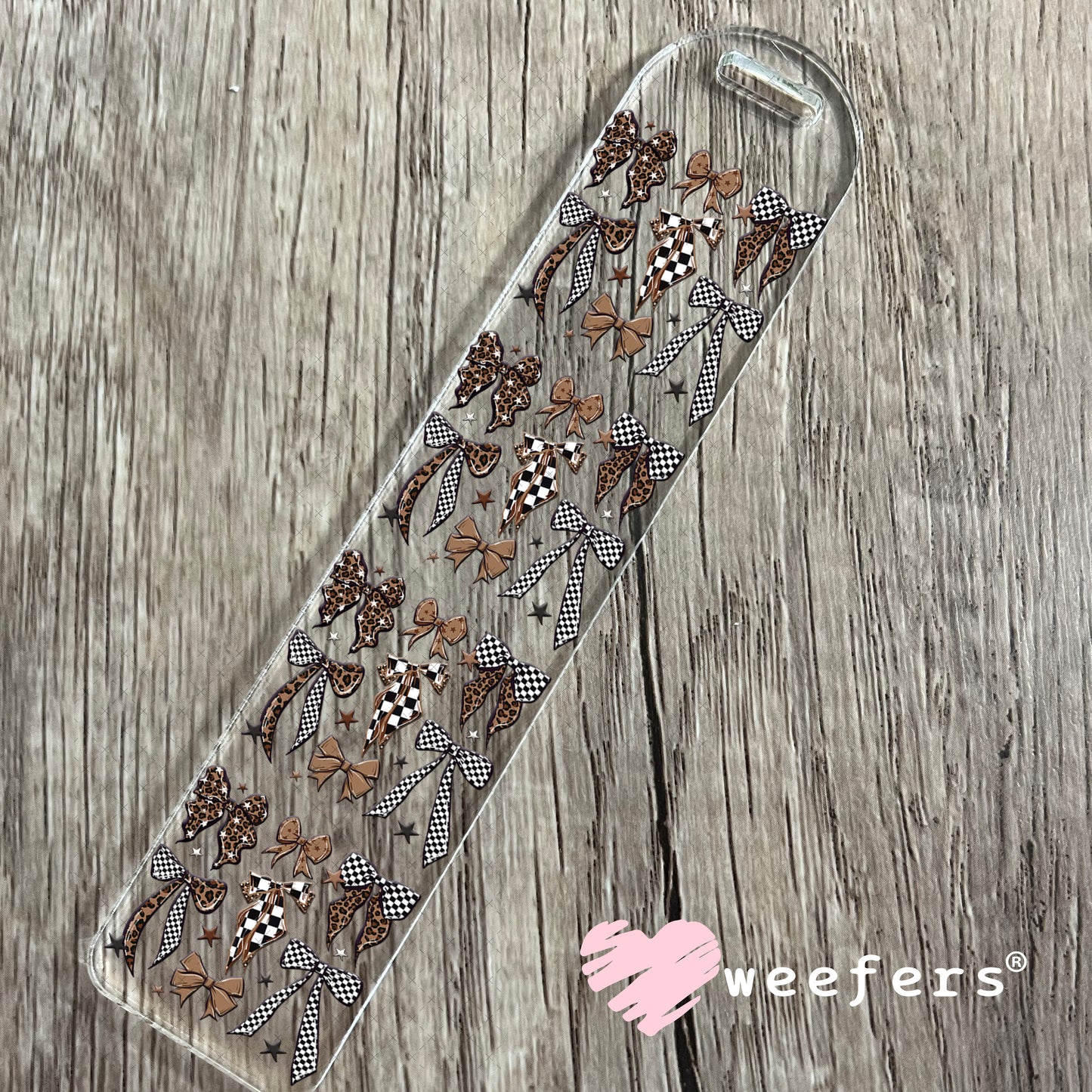 UV DTF Decal - Brown Leopard Bows