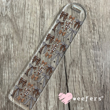 UV DTF Decal - Brown Leopard Bows