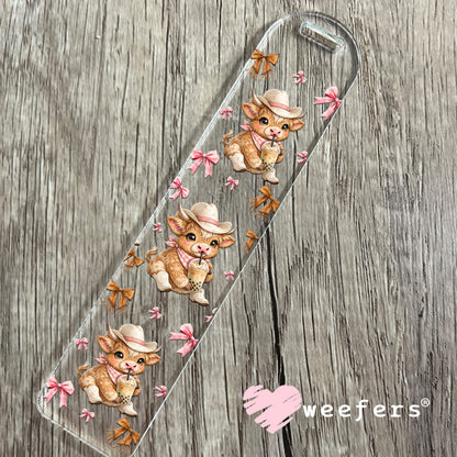 UV DTF Cup Wrap – Brown Cowgirl Highland Cow Boba - Weefers Exclusive Bookmark Weefers