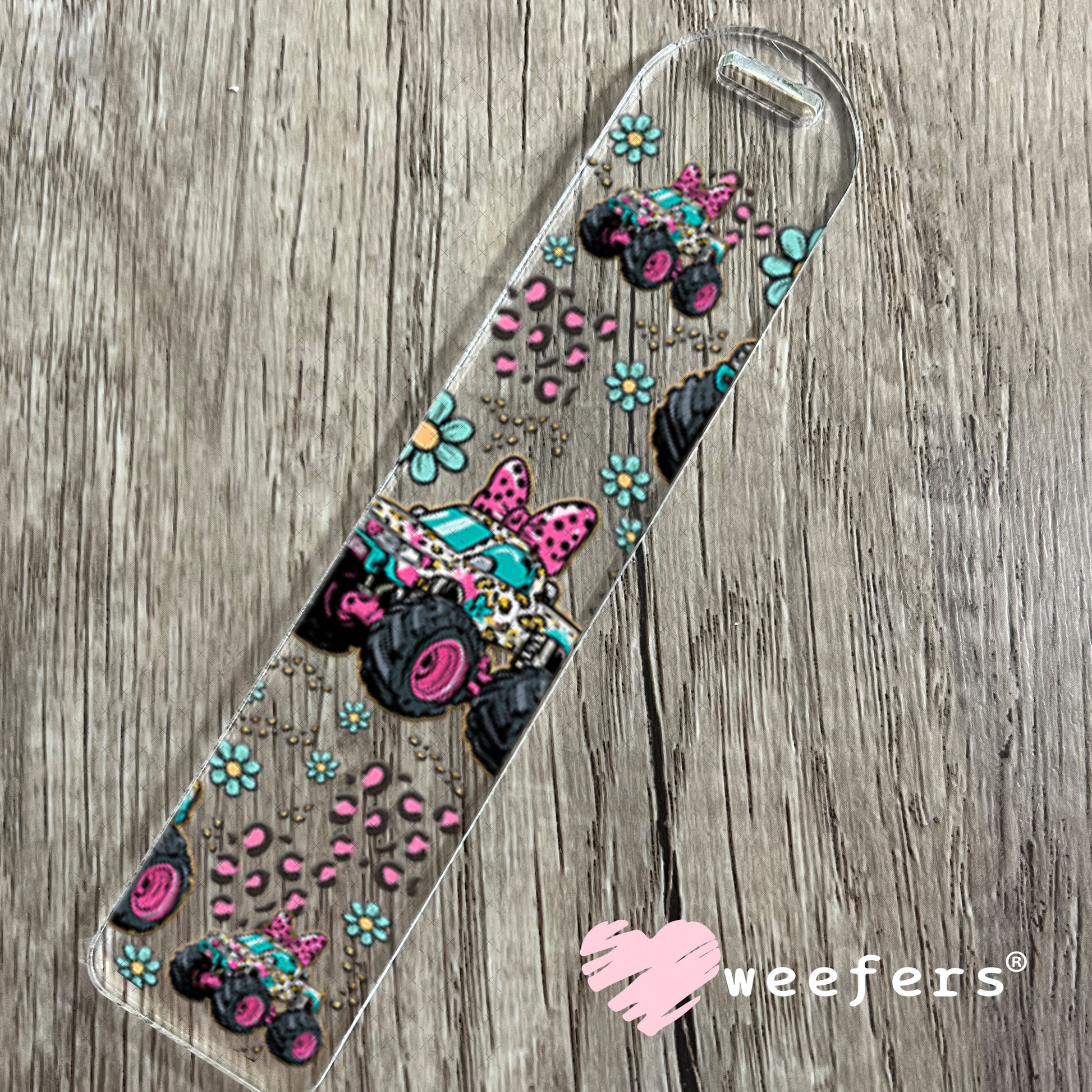 UV DTF Cup Wrap – Girly Leopard Monster Truck - Weefers Exclusive Bookmark Weefers