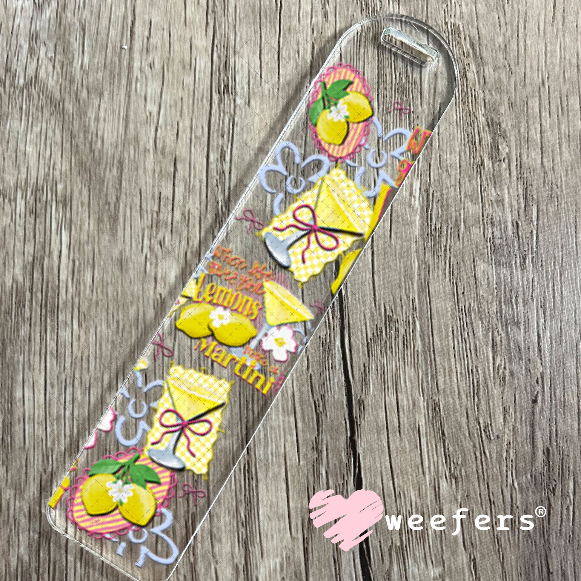 UV DTF Cup Wrap – When Live Gives you Lemons Make a Martini Bookmark Weefers