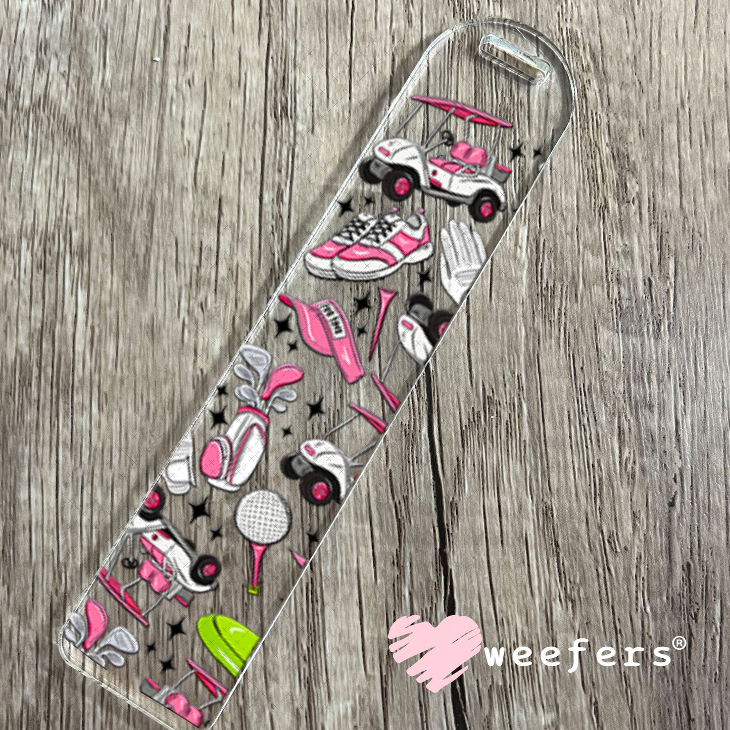 UV DTF Cup Wrap – Pink Golf Favorite Things Bookmark Weefers
