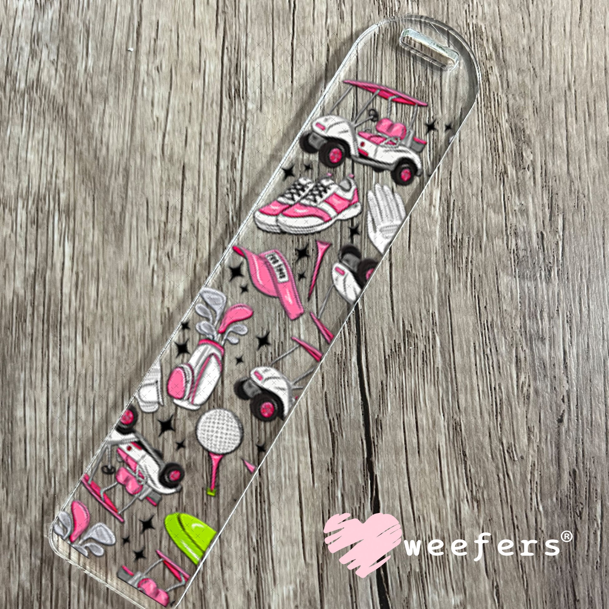 UV DTF Cup Wrap – Pink Golf Favorite Things Bookmark Weefers