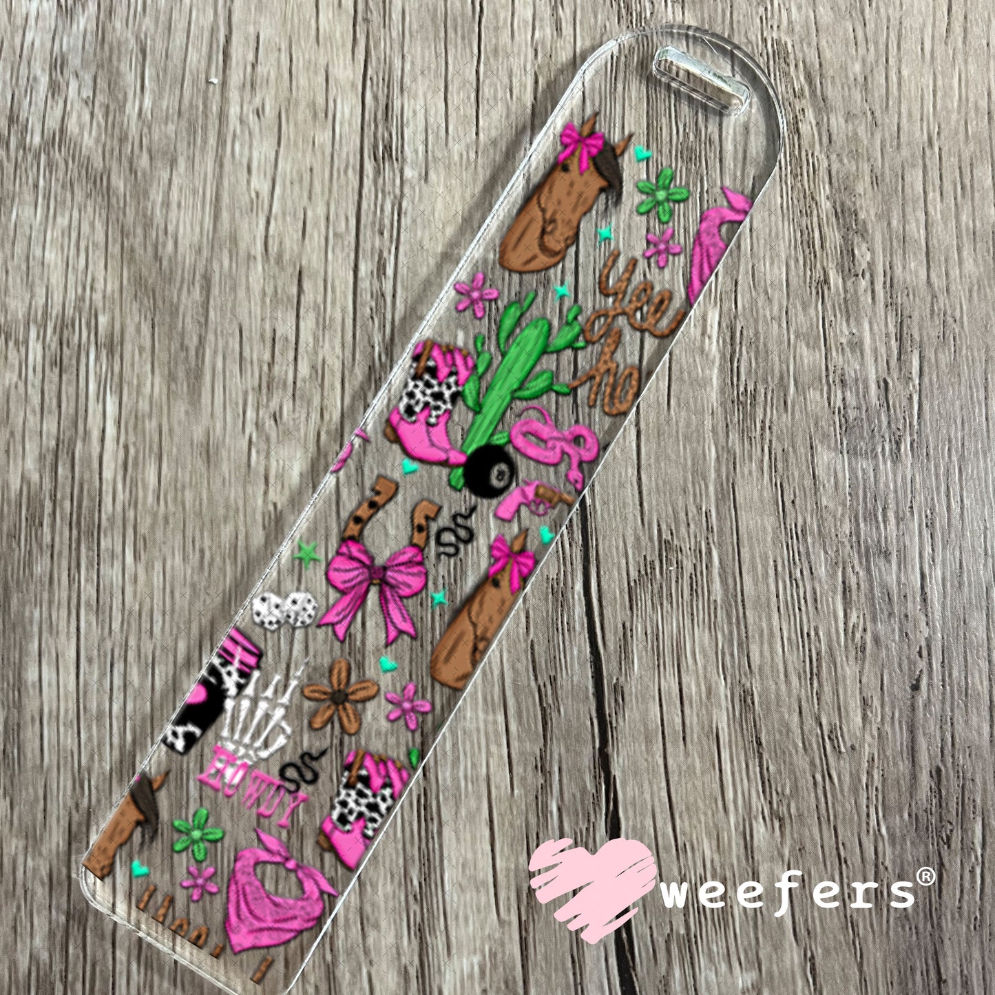 UV DTF Cup Wrap – Yee Haw Western Magenta Bookmark Weefers